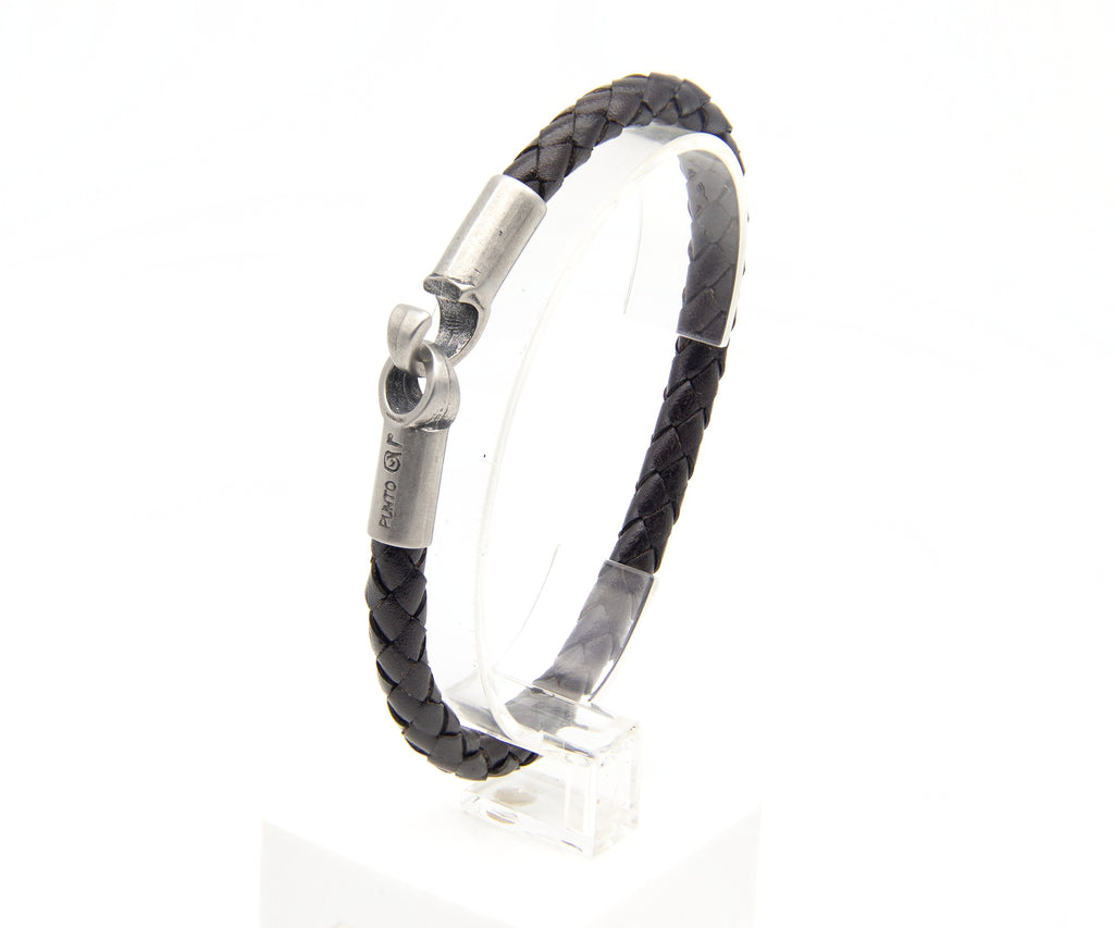 Pulsera Trenza Redonda de cuero – PuntoAR