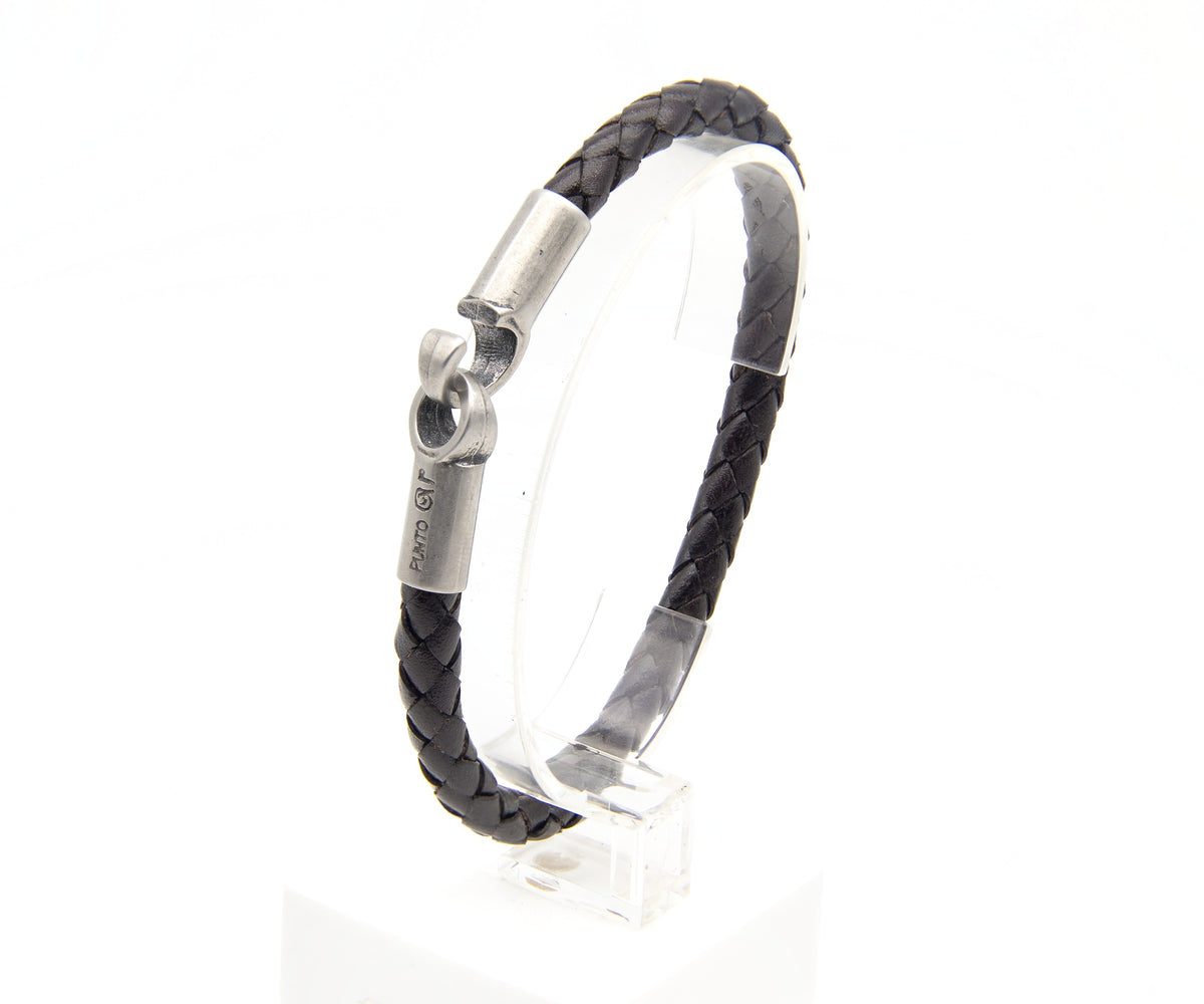 Pulsera Trenza Redonda de cuero – PuntoAR