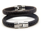 Pulsera Chacarera de cuero grueso grabado en zigzag – PuntoAR