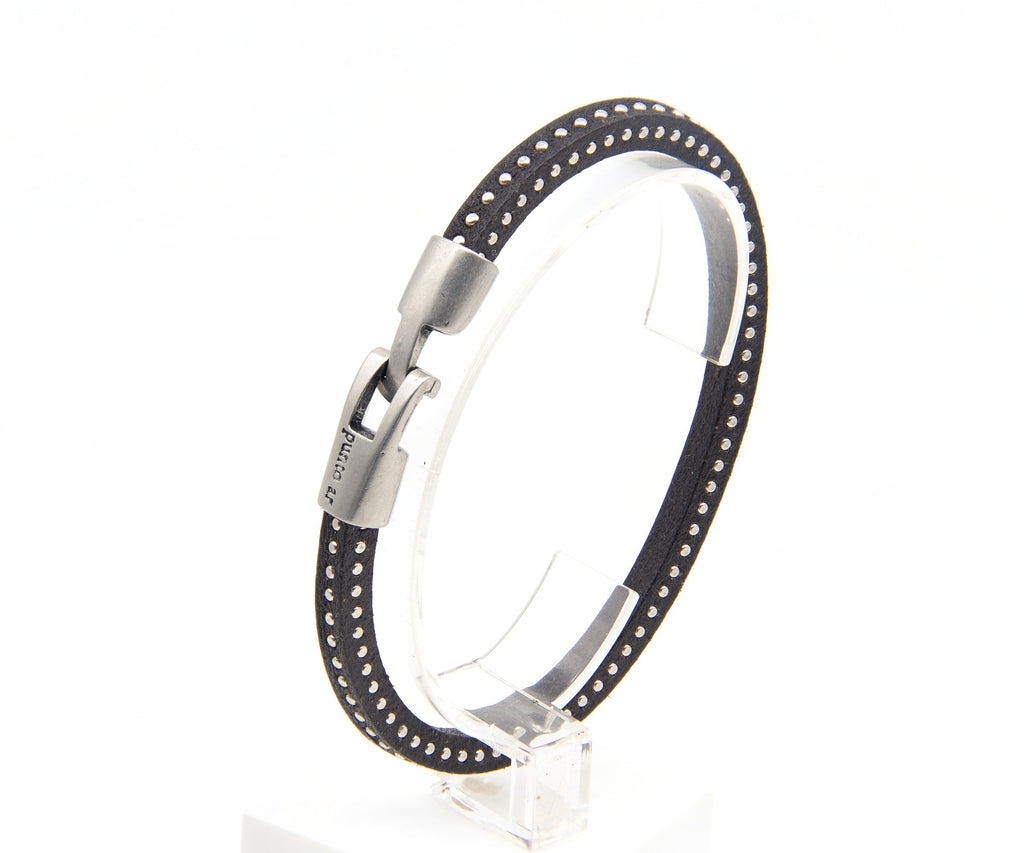 Pulsera Tachuela Fina de cuero – PuntoAR