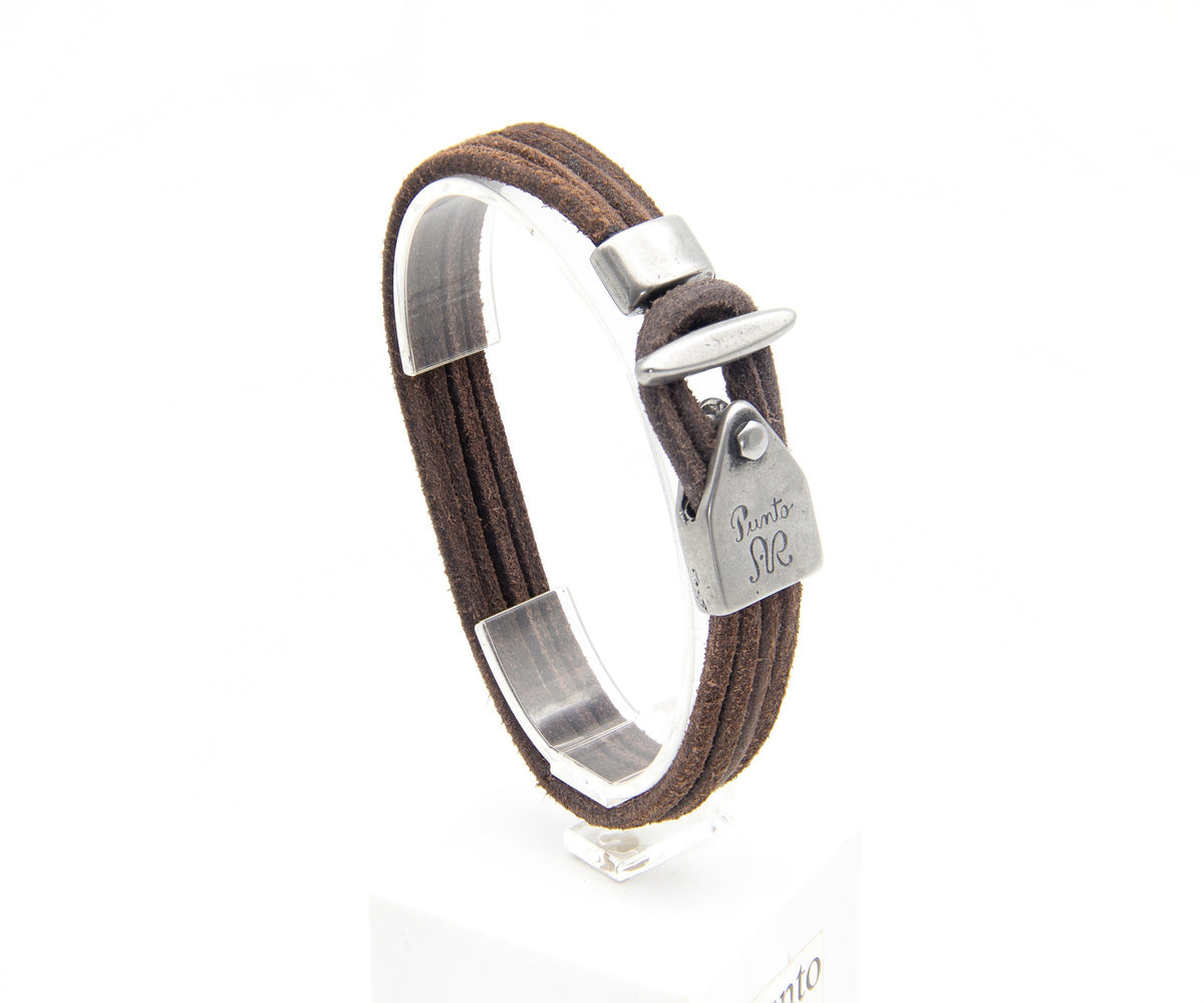 Pulsera Ancla de Cordones de cuero – PuntoAR