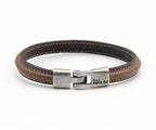 Pulsera Rosario de una tira de cuero – PuntoAR