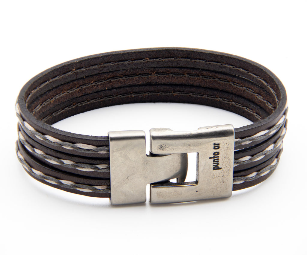 Pulsera Indiana Triple de cuero – PuntoAR (vista 2)