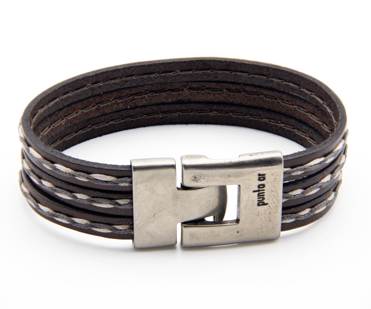 Pulsera Indiana Triple de cuero – PuntoAR (vista 2)