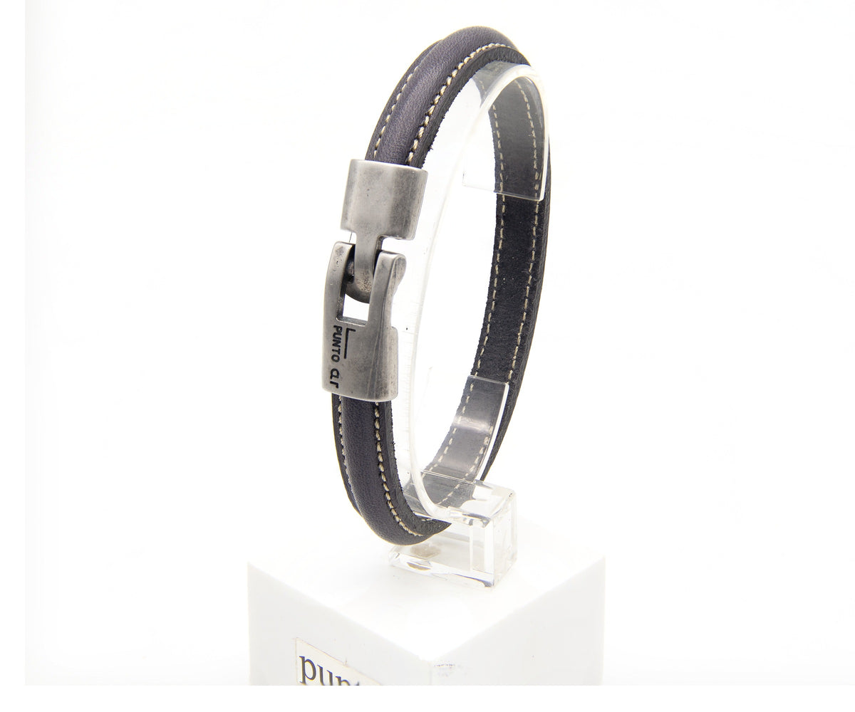 Pulsera Rosario de una tira de cuero – PuntoAR (vista 2)