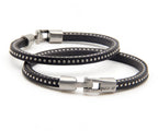 Pulsera Tachuela Fina de cuero – PuntoAR (vista 3)