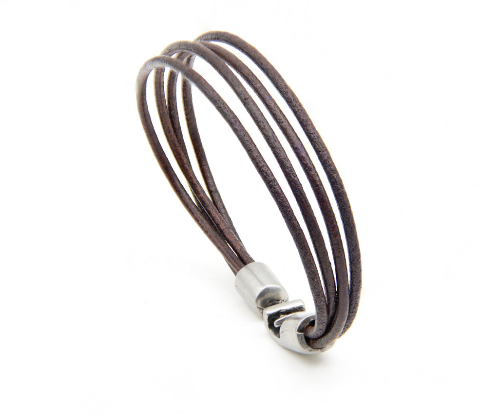 Pulsera Cinco Hilos de cuero – PuntoAR (vista 3)