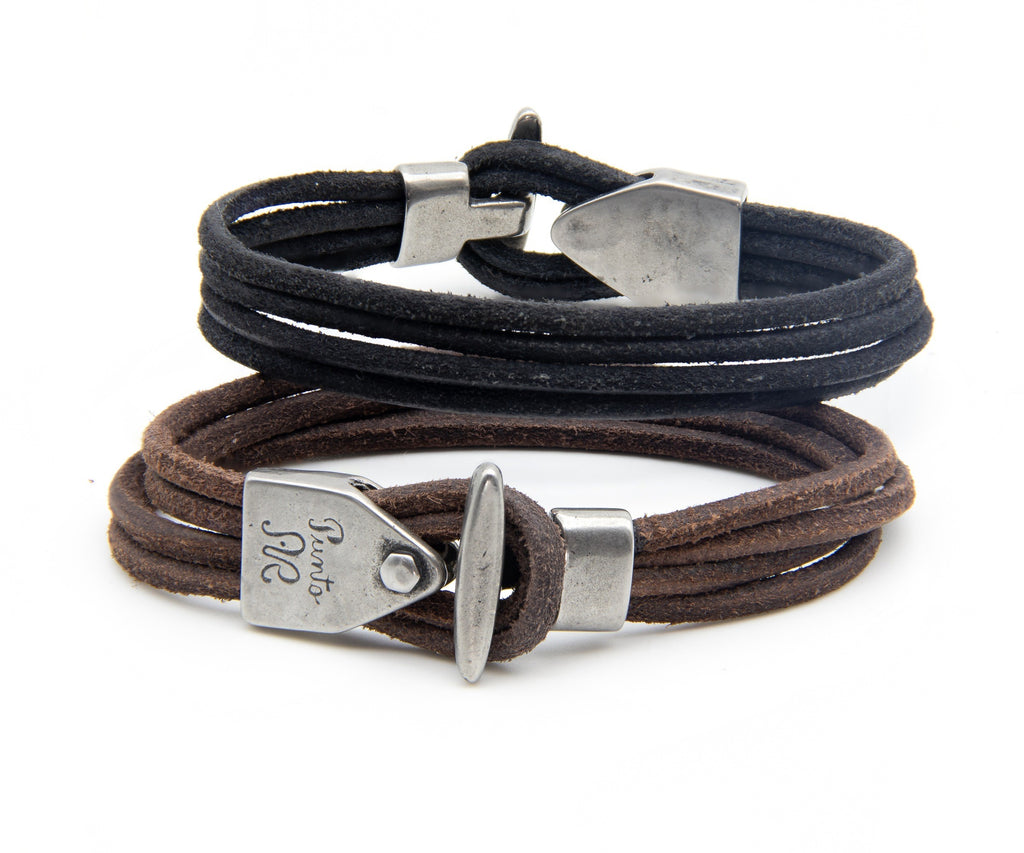 Pulsera Ancla de Cordones de cuero – PuntoAR (vista 3)
