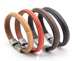 Pulsera Rosario de una tira de cuero en varios colores – PuntoAR