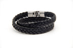 Pulsera Trenza doble negra, vista del cierre