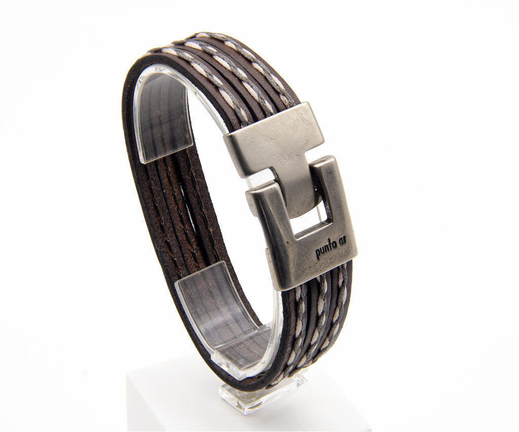 Pulsera Indiana Triple de cuero – PuntoAR (vista 4)