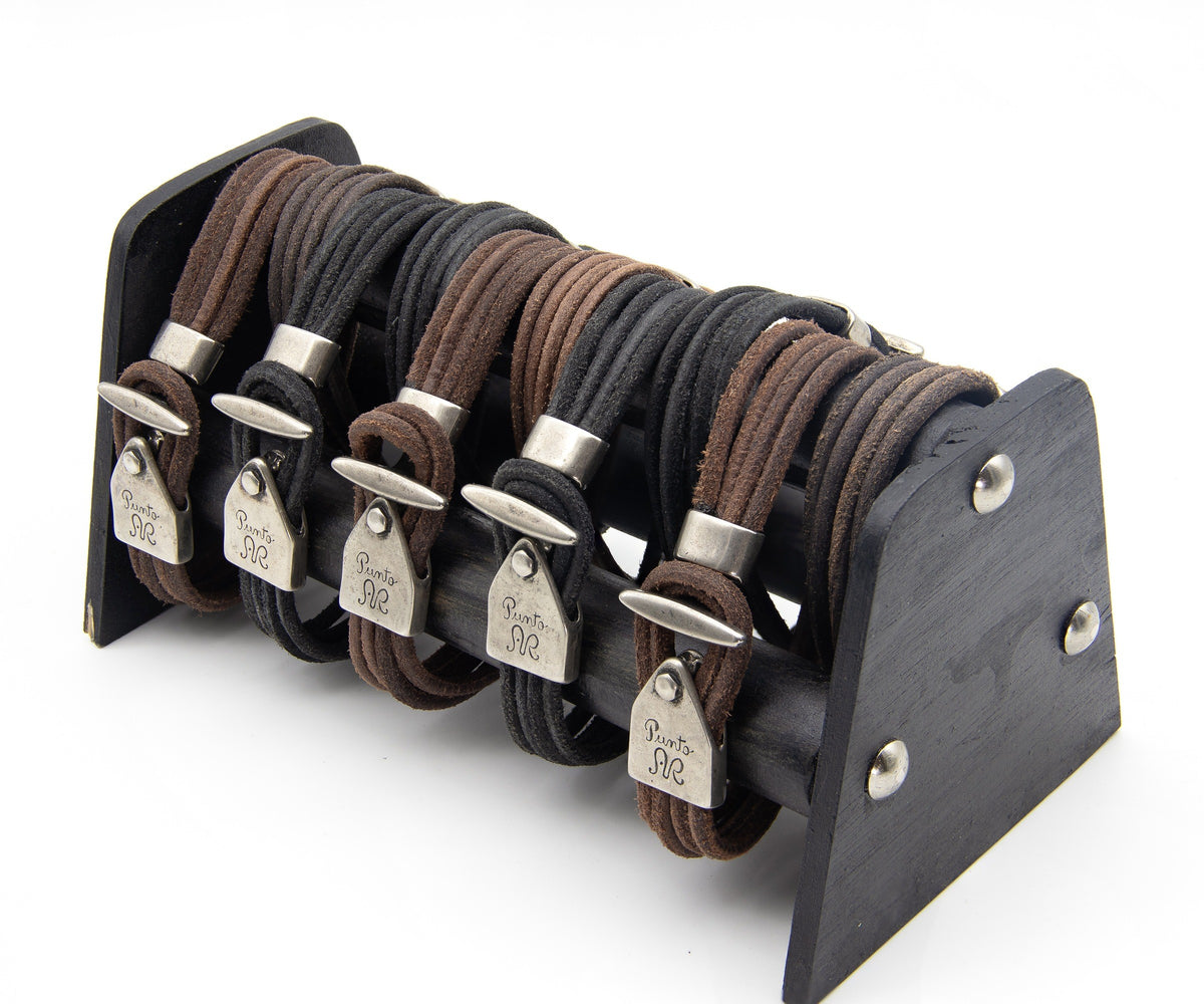 Pulsera Ancla de Cordones de cuero – PuntoAR (vista 4)