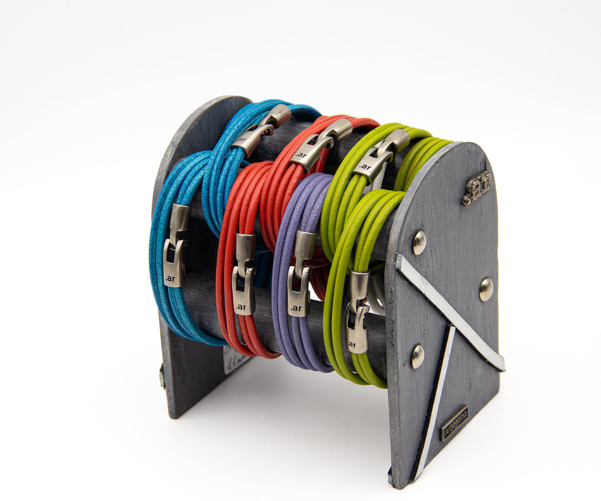 Pulsera Doble de Colores de cuero – PuntoAR (vista 4)