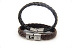 Pulsera Trenza nueva de cuero trenzado, grupo de colores (vista 2) – PuntoAR