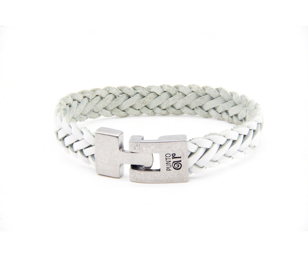 Pulsera Trenza vieja en blanco – PuntoAR
