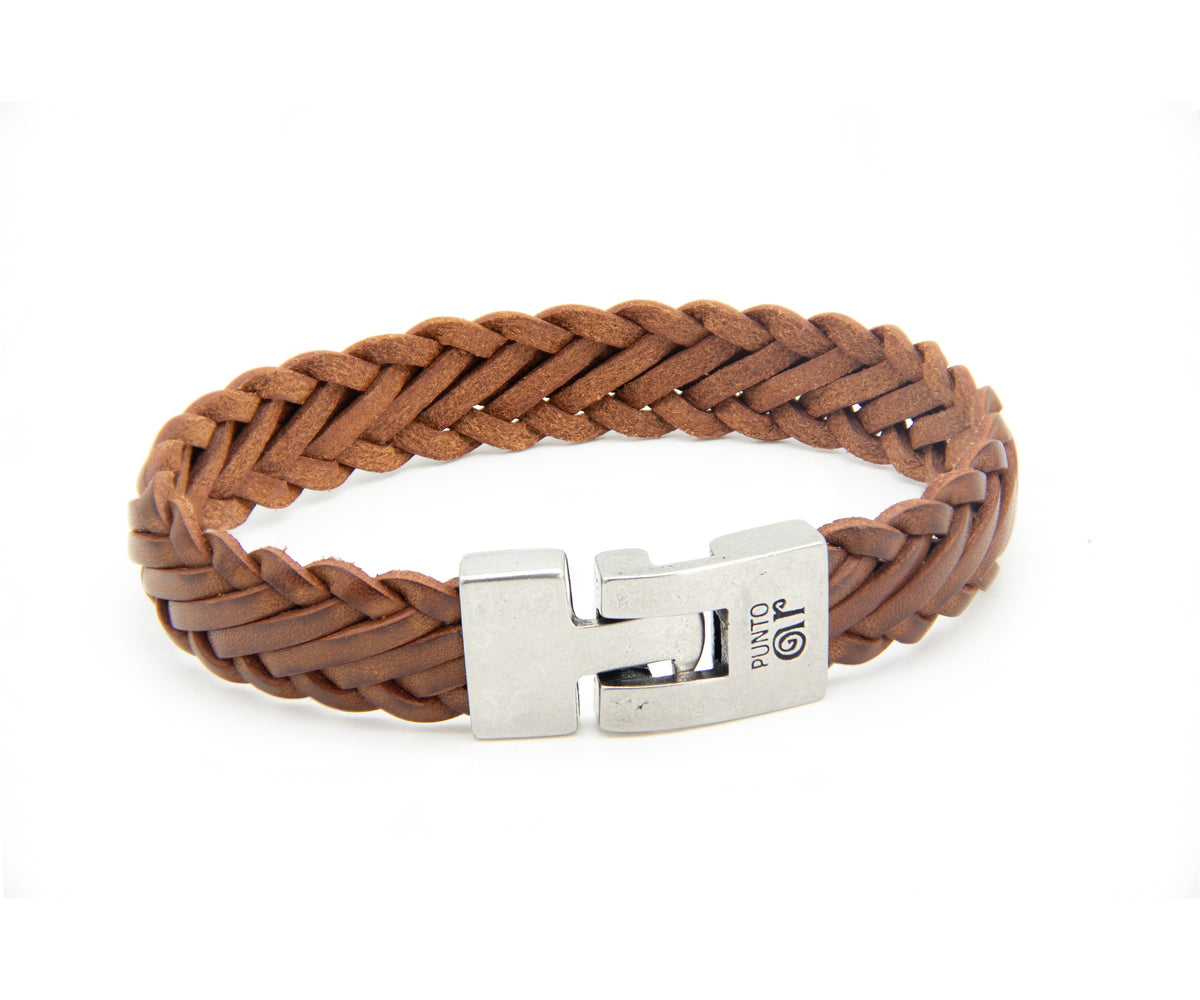 Pulsera Trenza vieja en marrón – PuntoAR