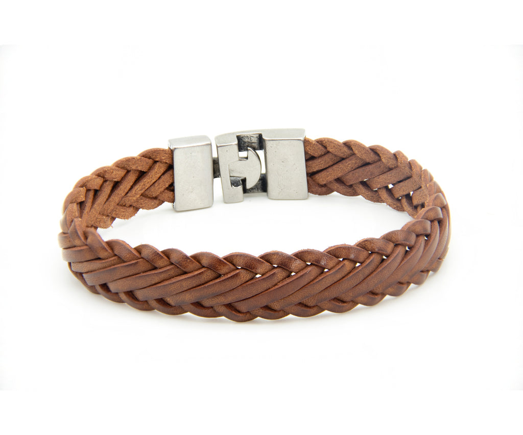 Pulsera Trenza vieja en marrón – PuntoAR (vista 2)