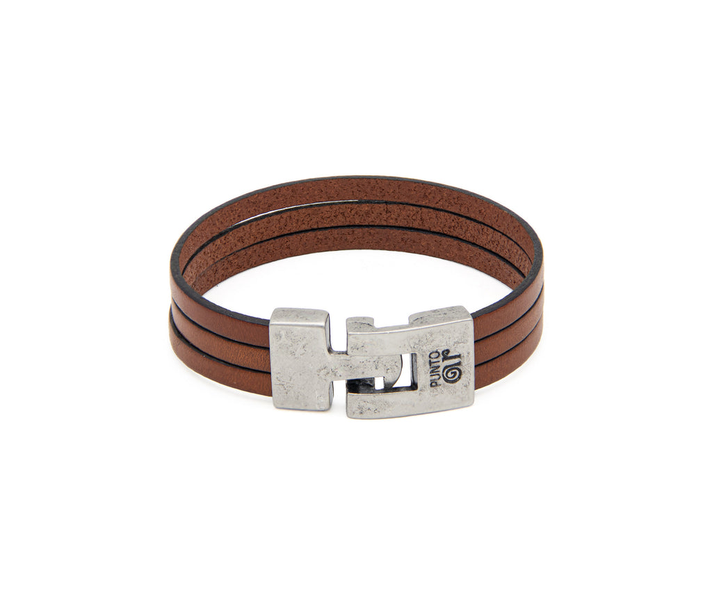 Pulsera Italiana 3 en coñac – PuntoAR