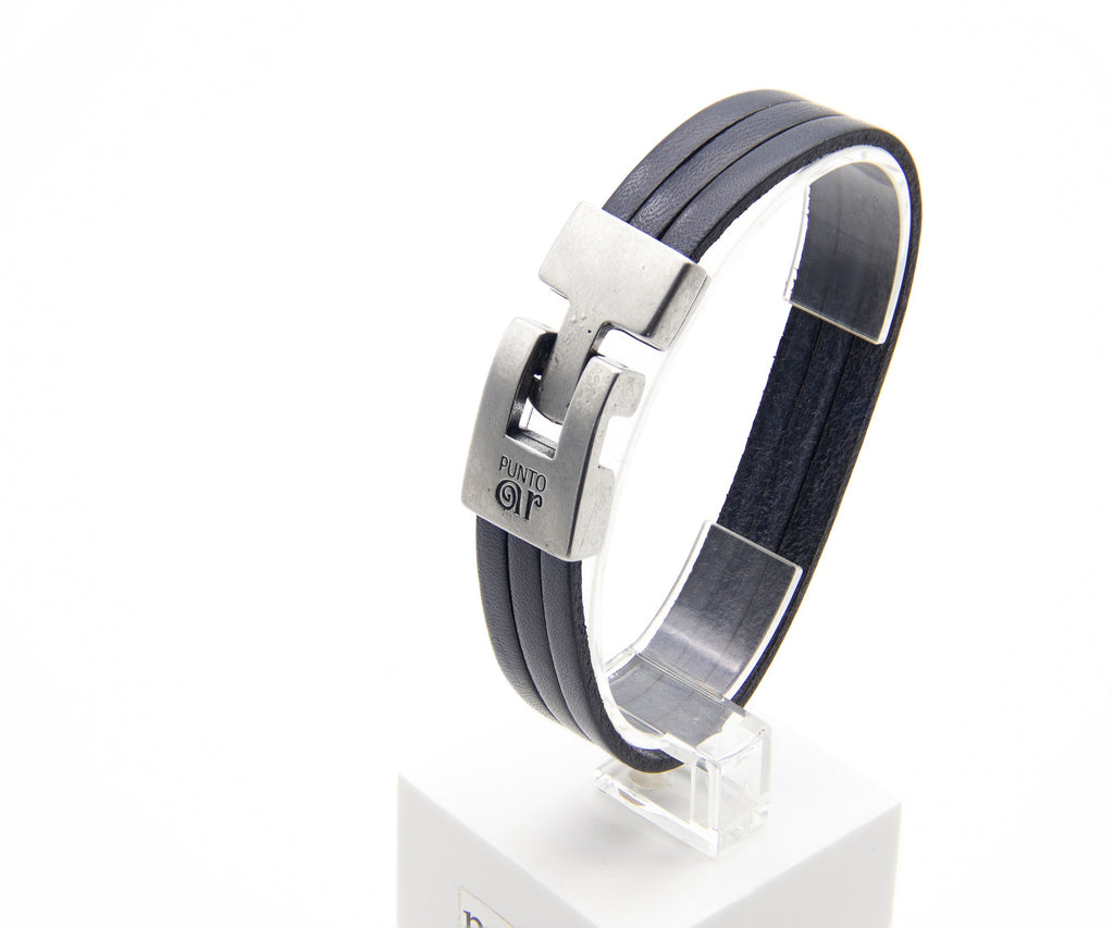 Pulsera Italiana 3 en azul marino – PuntoAR (vista 2)