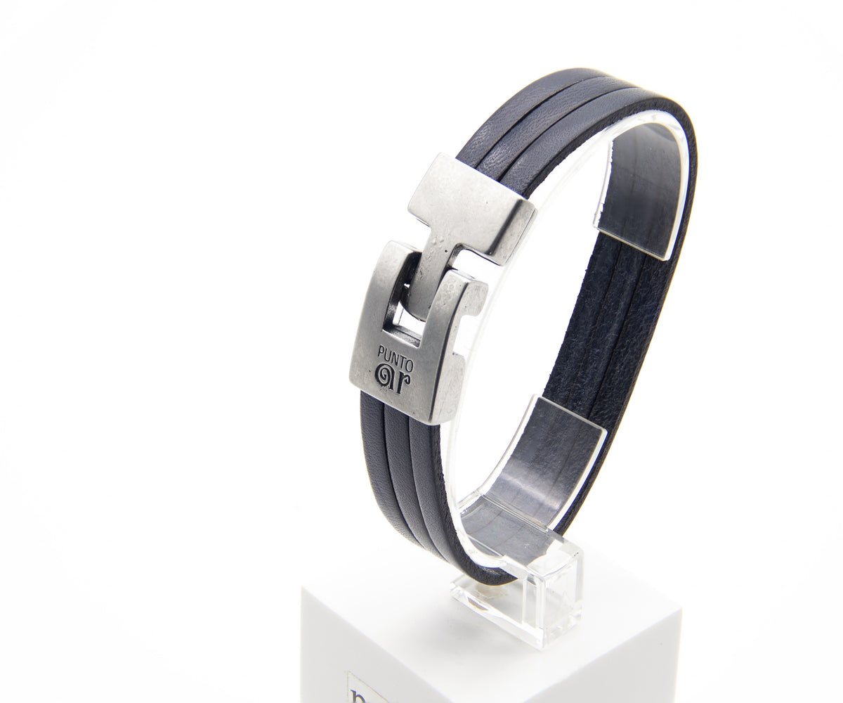 Pulsera Italiana 3 en azul marino – PuntoAR (vista 2)