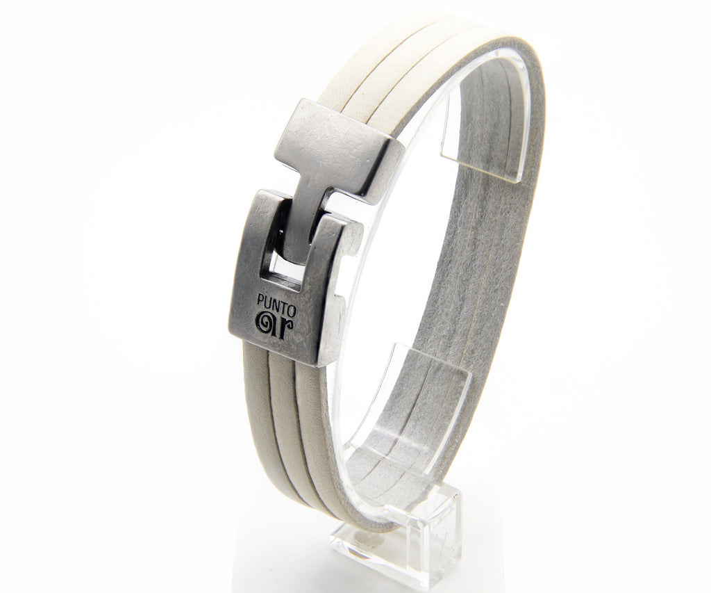 Pulsera Italiana 3 en blanco – PuntoAR (vista 2)