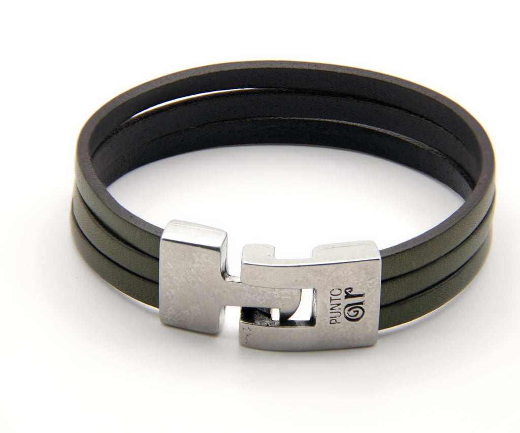 Pulsera Italiana 3 en verde oliva – PuntoAR