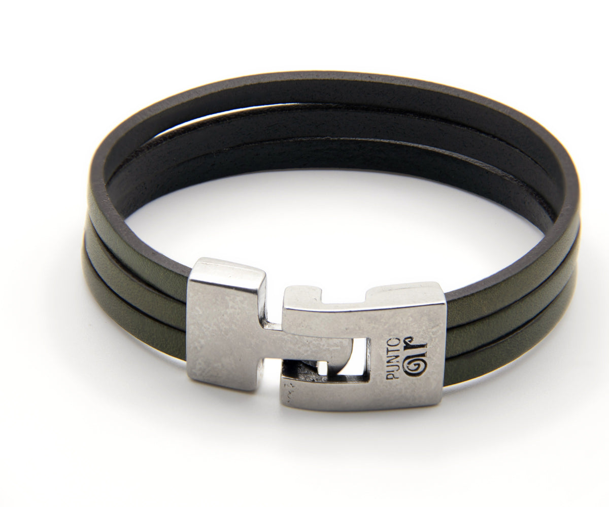 Pulsera Italiana 3 en verde oliva – PuntoAR