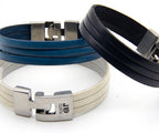 Pulsera Italiana 3 en azul, azul marino y blanco – PuntoAR