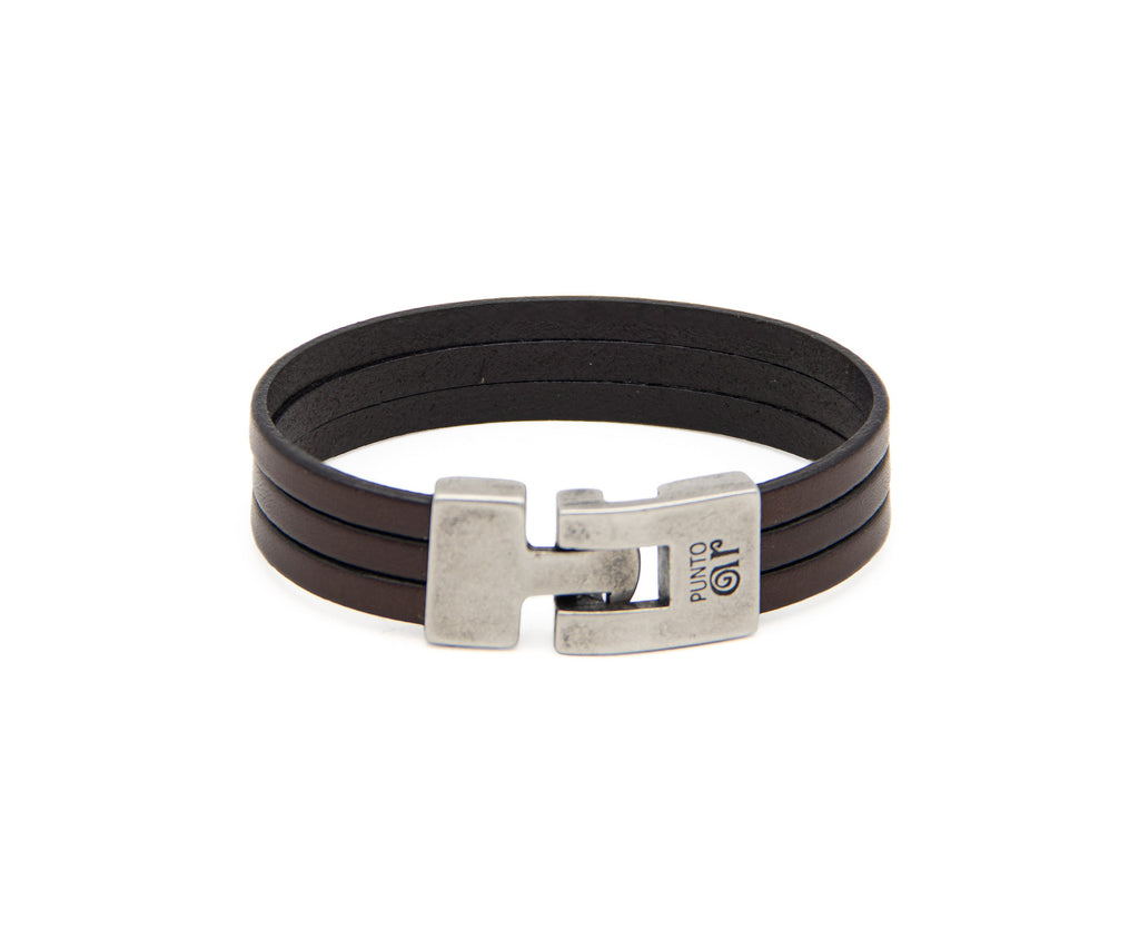 Pulsera Italiana 3 en marrón – PuntoAR