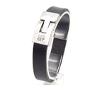 Pulsera Lisa ancha en negro, hecha a mano – PuntoAR