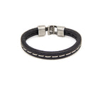 Pulsera Navegante negra, vista de detrás con el cierre – PuntoAR