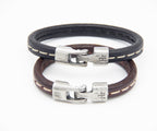 Pulsera Navegante negra y marrón una sobre otra – PuntoAR