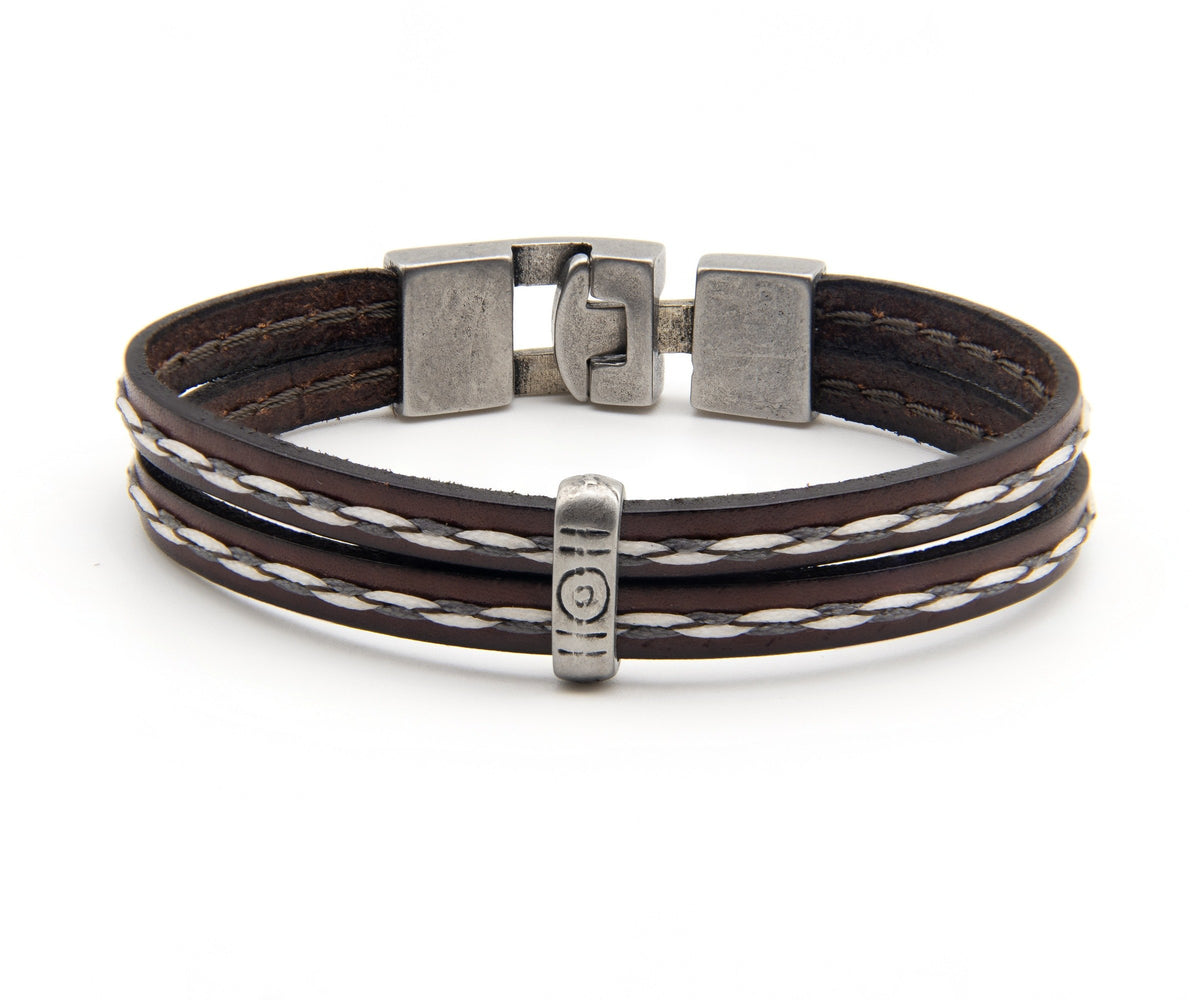 Pulsera Tres Tiras con Pespunte