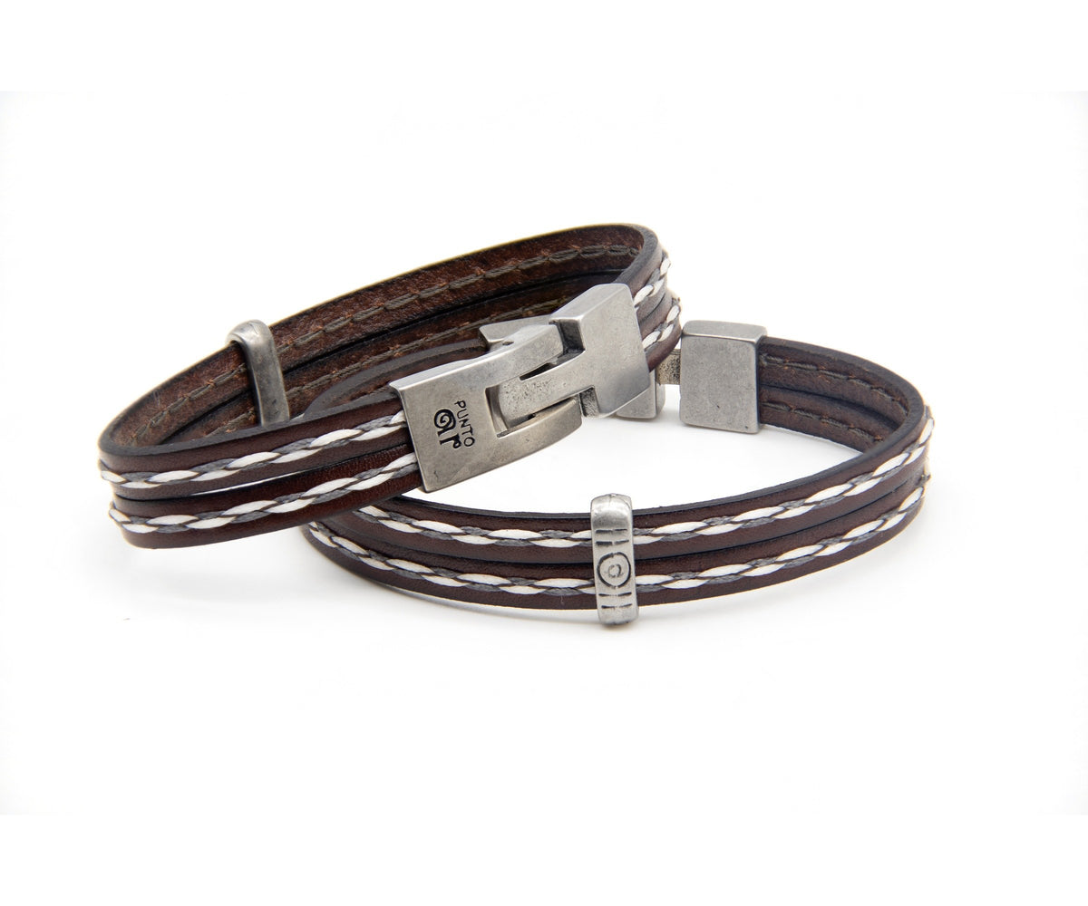 Pulsera Tres Tiras con Pespunte