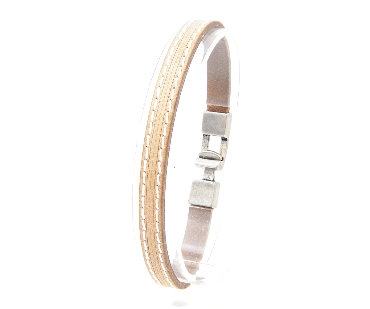 Pulsera Cuero y Cordón Bicolor – PuntoAR