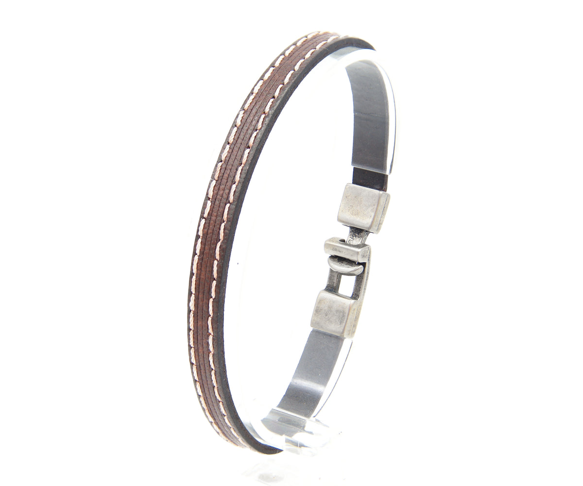 Pulsera Cuero y Cordón Bicolor – PuntoAR