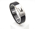 Pulsera Croco Ancha en negro, hecha a mano – PuntoAR