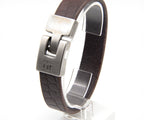 Pulsera Croco Ancha en marrón, hecha a mano – PuntoAR