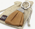 Llavero de cuero grueso camel – PuntoAR