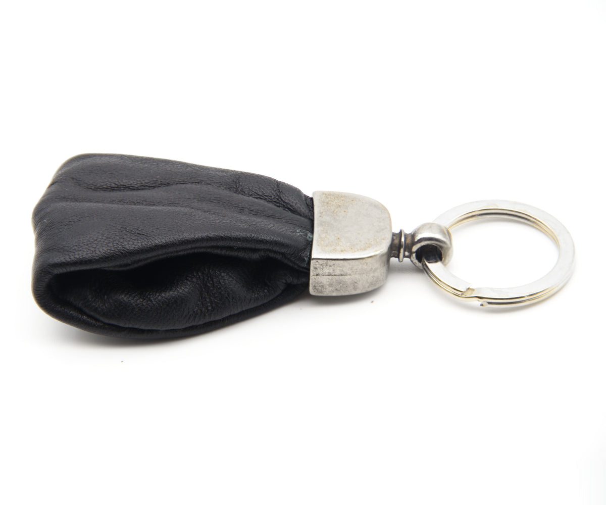 Llavero de cuero grueso negro – PuntoAR