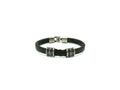 Pulsera Medianoche de cuero negro grabado y trenzado – PuntoAR