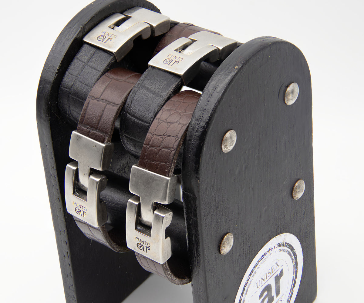 Pulsera Croco Ancha en expositor