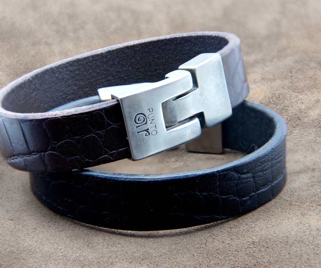 Pulsera Croco Ancha en expositor