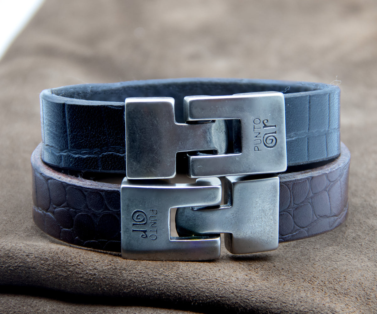 Pulsera Croco Ancha en expositor
