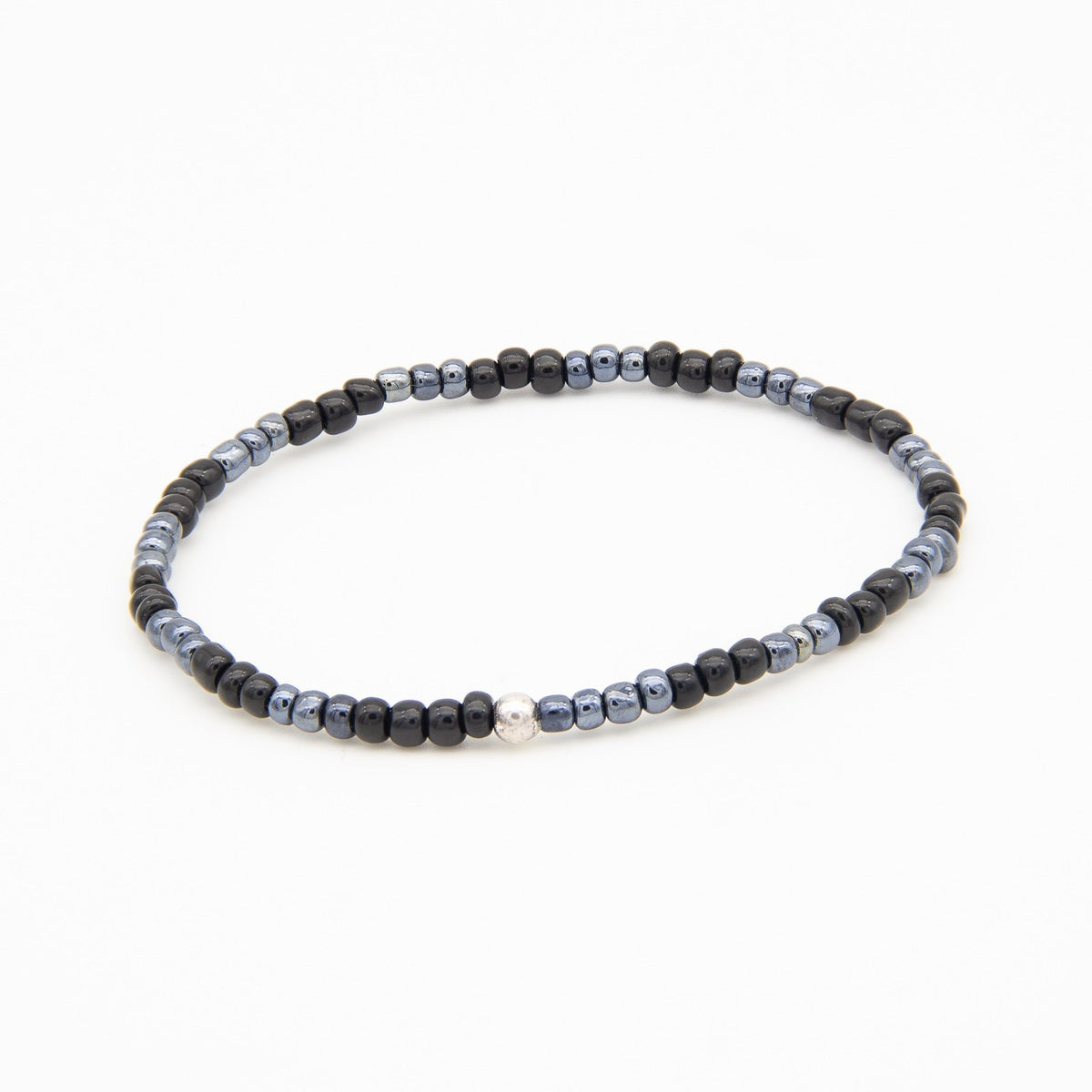 Perlline Bohemia Negra y hematita en bloques