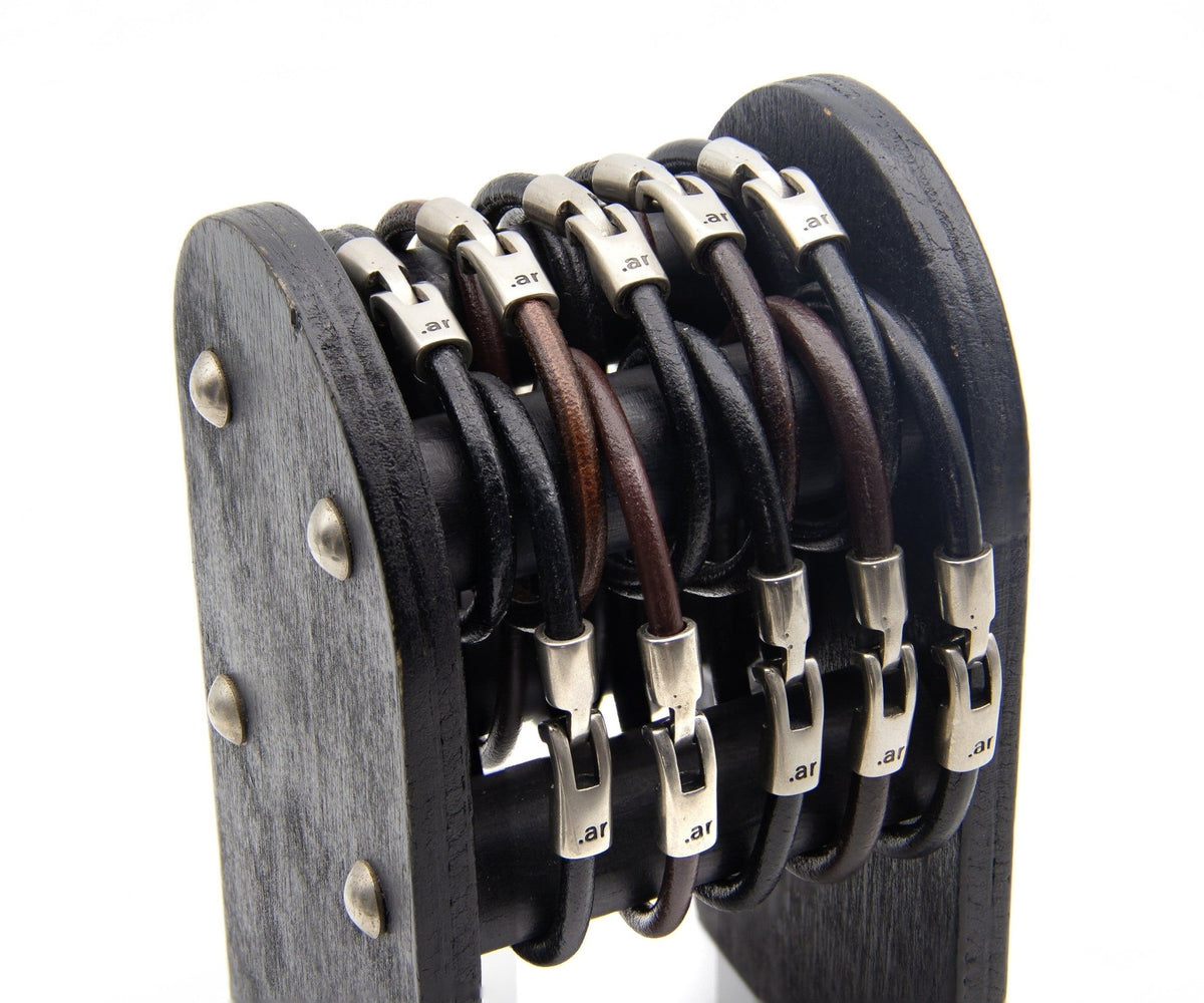 Pulsera Cordón Redondo - PuntoAR - BR-062-NEG-XXS