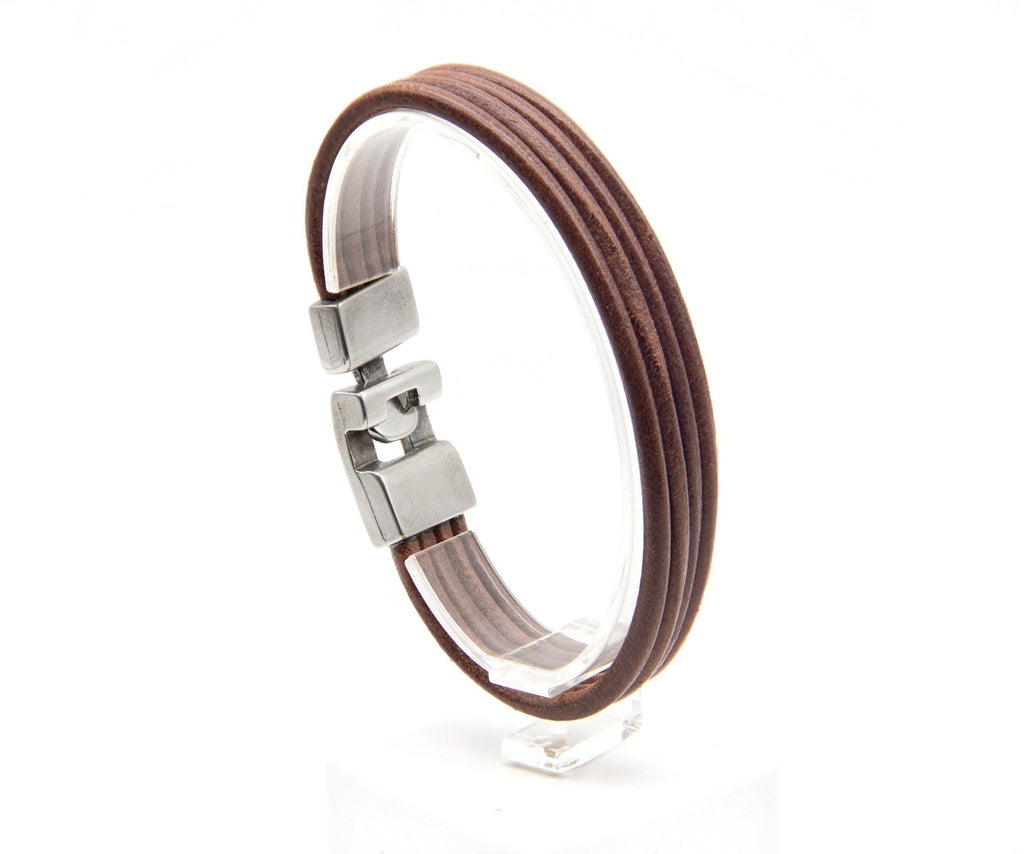 Pulsera Cuatro Cueros Ancha - PuntoAR - BR-015-MAR-XXS