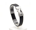 Pulsera Cuatro Cueros Ancha - PuntoAR - BR-015-NEG-XXS