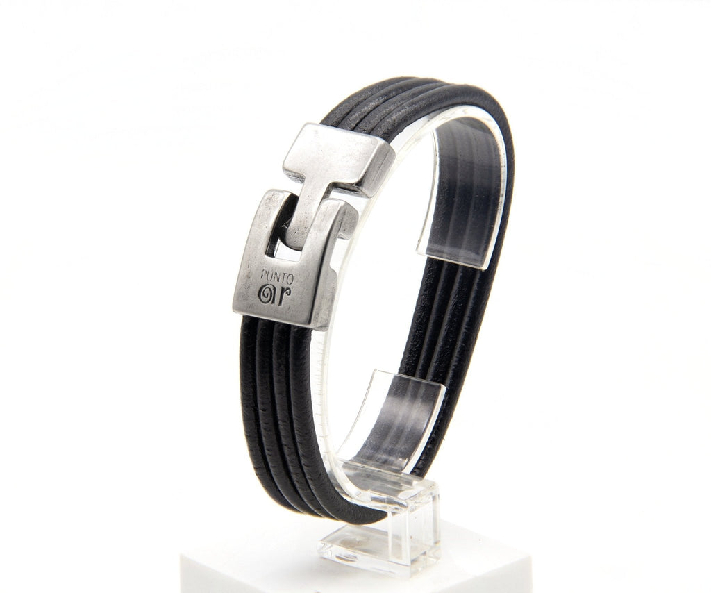 Pulsera Cuatro Cueros Ancha - PuntoAR - BR-015-MAR-XXS
