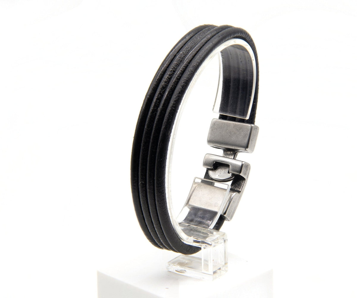 Pulsera Cuatro Cueros Ancha - PuntoAR - BR-015-MAR-XXS